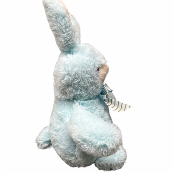 Dan Dee Blue Bunny Rabbit Brown Striped Bow Plush Stuffed Animal 10” Easter - Picture 4 of 8